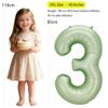 Sanu Belle Olive Green Number 3 Balloon view 2