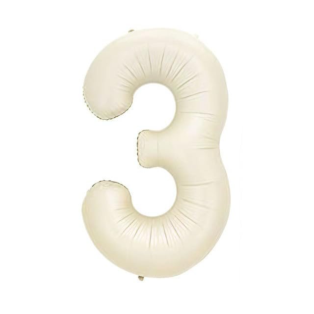 Sanu Belle White Number 3 Balloon