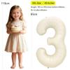 Sanu Belle White Number 3 Balloon view 2