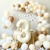 Sanu Belle White Number 3 Balloon view 4