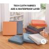 uyeoco Outdoor Chair Cushion, 35x35/40x40/45x45/50x50 cm, Thick Waterproof Non-Slip Seat Cushion for Dining, Kitchen, Garden, Indoor/Outdoor Use, Floor or Office Chair, P2, 35x35x10 cm view 2