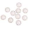 10 Pack Crystal Flat Back Buttons 13 mm view 1