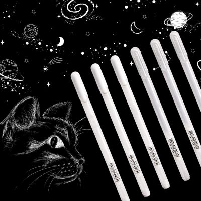 Femnow White Silver Gel Pens - 6 Pack