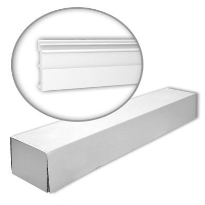 Profhome Baseboards 653114-box, 200 x 1.5 x 15 cm, XPS, Primed, 12 Pieces / 24 m