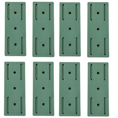 Adhesive, Drill-Free Power Strip Holder, 8-Piece, Green