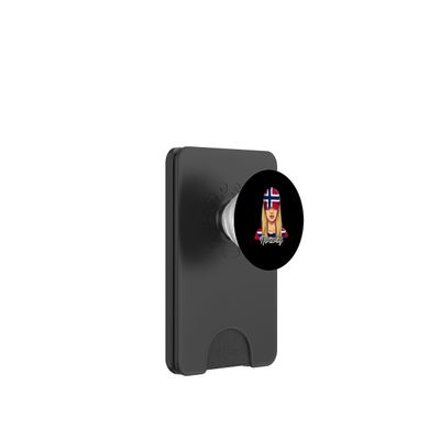 Norway Woman Norwegian PopSockets PopWallet for MagSafe
