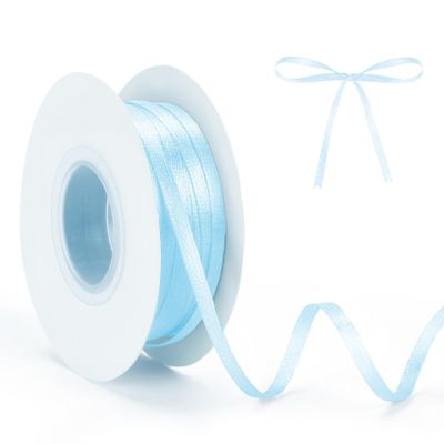 3mm Satin Ribbon Light Blue 50m