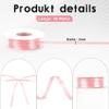 50m Pink Satin Ribbon 3mm view 2
