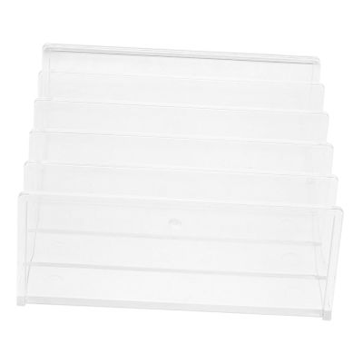 SHINEOFI Desktop Bookends, Transparent Acrylic Book Holder and Organizer