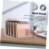 SHINEOFI Desktop Bookends, Transparent Acrylic Book Holder and Organizer view 3
