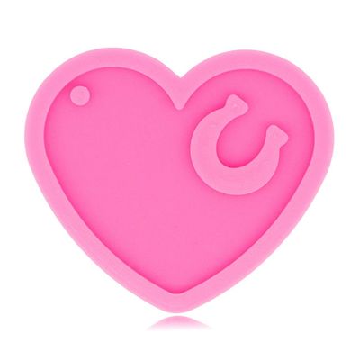 Handcrafted Shiny Heart and Horseshoe Keychain Silicone Mold