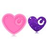 Handcrafted Shiny Heart and Horseshoe Keychain Silicone Mold view 3