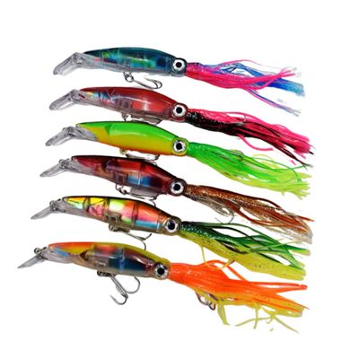 40 g Fishing Lures, 6 Colorful Pieces, Plastic and Metal, for Outdoor Anglers