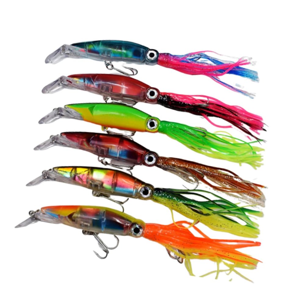 40 g Fishing Lures, 6 Colorful Pieces, Plastic and Metal, for Outdoor Anglers