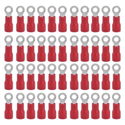 Red Insulated Ring Terminals, 1.25–3 mm Wire, 1000-Pack
