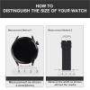 HFBZVAFC Silicone Watch Band, 16/18/20/22/24 mm, Soft Rubber Replacement Strap for Smartwatches, White, 22 mm view 3