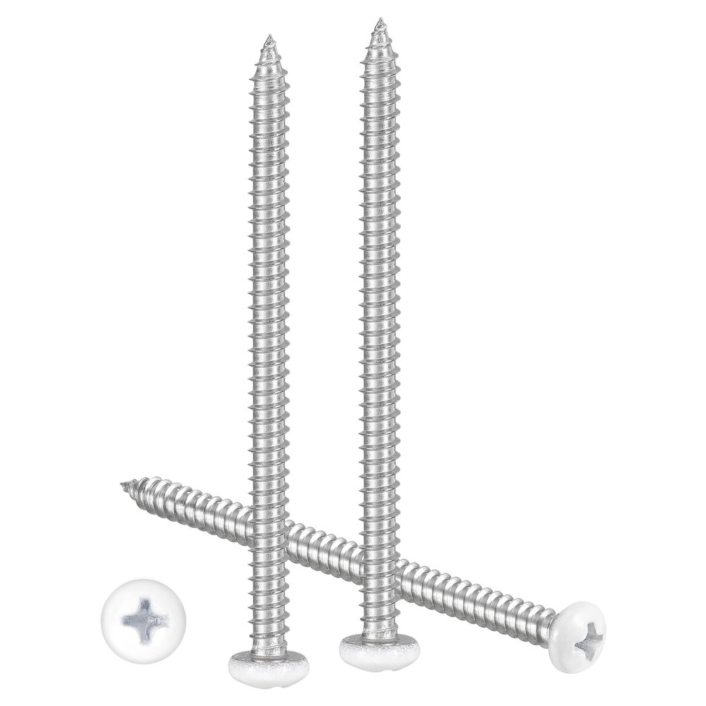 METALLIXITY Phillips Pan Head Self-Tapping Screws (#8 x 2-1/2 in), 15-Pack, 304 Stainless Steel