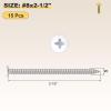 METALLIXITY Phillips Pan Head Self-Tapping Screws (#8 x 2-1/2 in), 15-Pack, 304 Stainless Steel view 2