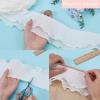 Letsinstyle 4 Yards 3.5 Inch Double Layer Pearl Pleated Organza Lace Trim view 3