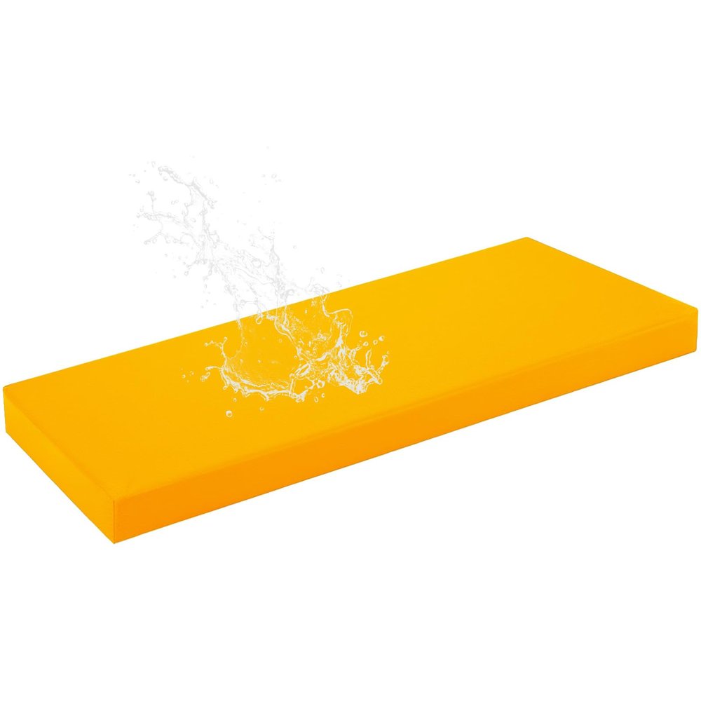 HJZPWB 5 cm PU Leather Bench Cushion, Yellow, 110 × 30 × 5 cm