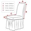 Universal Stretch Dining Chair Covers for Weddings, Hotels, Banquets, and Home, 4-Pack, Soft, Long Skirt view 2
