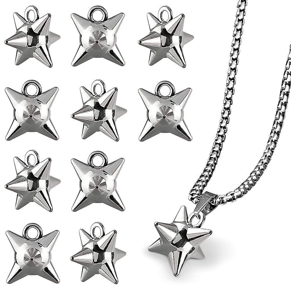 10 Pcs 3D Meteor Hammer Charms for Keychain Crafting