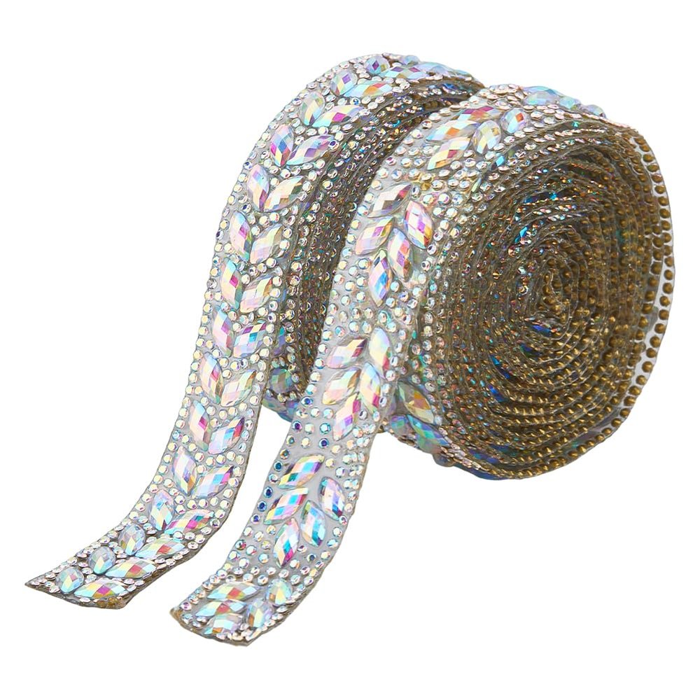 Hobbspring 4 Roll 2 Styles Hotfix Rhinestone Trim