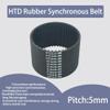 1x HTD325-5M-25mm Timing Belt with Fiberglass Cord and Nylon Tooth-Facing view 2