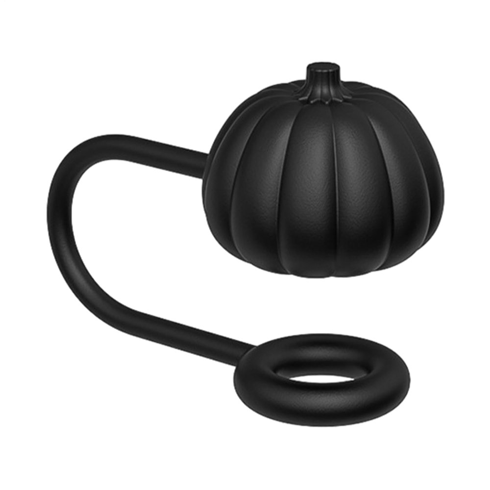 Cartoon Pumpkin Syrup Tips - Reusable Silicone Straw Caps for Kids