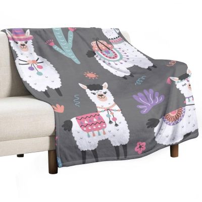 Qjjinxior Flannel Blanket, Alpaca Throw for Couch, Sofa, Bed, Office, Soft and Comfortable, No Pilling