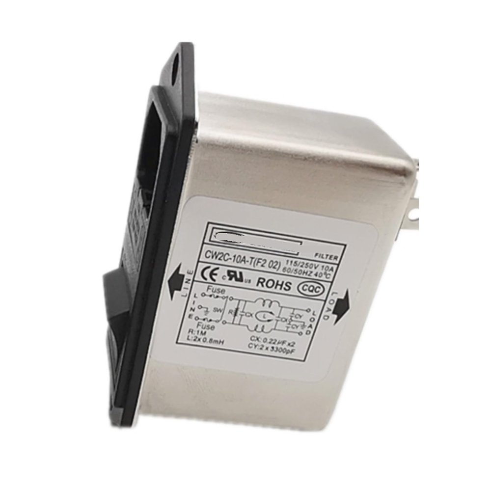 TADZKKIWM CW2C-6A/10A-T F2 02 Dual-Fuse Switch Socket Power Filter, Anti-Interference (CW2C-10A-T F2 02 10A)