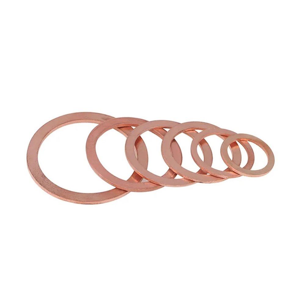 LLBOGRGGN 10-Piece Pack 3 × 8 × 2 mm Copper Washer Solid Sump Seal