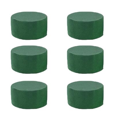 Round Green Wet-Dry Floral Foam Blocks