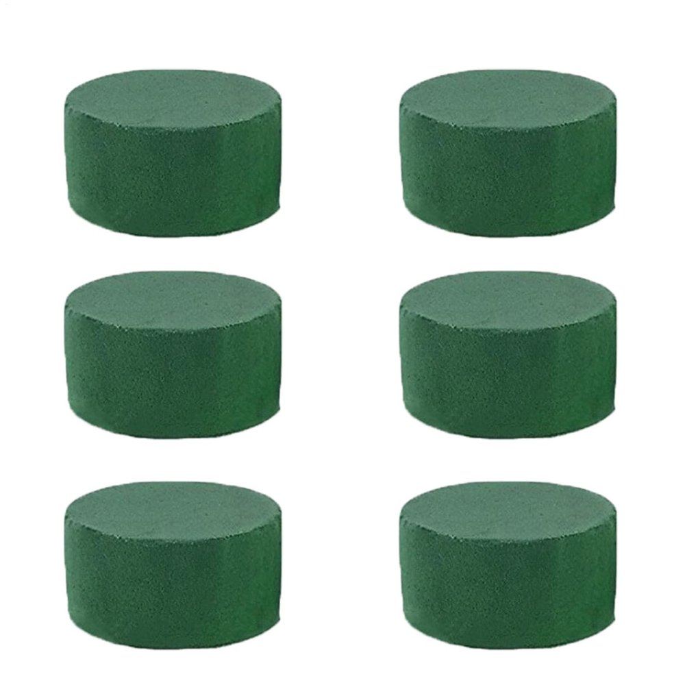 Round Green Wet-Dry Floral Foam Blocks
