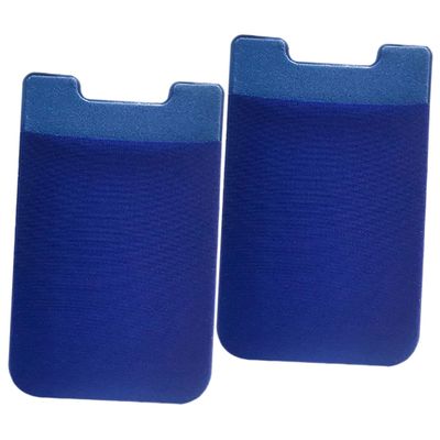 PENIKOKO Self-Adhesive Phone Card Holder, 2 Pieces, Blue, Non-Slip