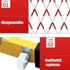 SdaryWare Telescoping Fence, Easy-to-Install Fiberglass Telescoping Barrier, Extendable Metal Barricade, Yellow/Black, 1.2 × 2 m, Yellow/Black–1.2 × 2.5 m view 3