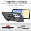 YmhxcY Case for Samsung Galaxy A16 with Screen Protector, 360° Rotating Metal Stand and Sliding Camera Cover, Black view 2