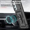 YmhxcY Case for Samsung Galaxy A16 with Screen Protector, 360° Rotating Metal Stand and Sliding Camera Cover, Black view 3