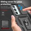 YmhxcY Case for Samsung Galaxy A16 with Screen Protector, 360° Rotating Metal Stand and Sliding Camera Cover, Black view 4