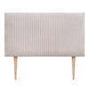 DHOME Luxury Edition Smooth Upholstered Wall-Mounted Headboard with Legs, Cream, 80 cm view 1