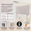 DHOME Luxury Edition Smooth Upholstered Wall-Mounted Headboard with Legs, Cream, 80 cm view 2