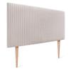 DHOME Luxury Edition Smooth Upholstered Wall-Mounted Headboard with Legs, Cream, 80 cm view 4