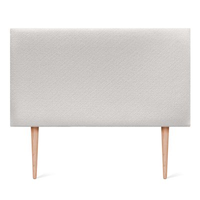 DHOME Luxury Edition Smooth Upholstered Headboard with Legs, Silver Nacar, 90 cm