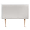 DHOME Luxury Edition Smooth Upholstered Headboard with Legs, Silver Nacar, 90 cm view 1