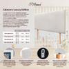 DHOME Luxury Edition Smooth Upholstered Headboard with Legs, Silver Nacar, 90 cm view 2