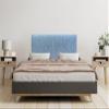 DHOME Luxury Edition Smooth Upholstered Headboard with Legs, Wall-Mounted, Sound-Absorbing (Ethnic Blue, 100 cm, 4 cm Thick) view 2