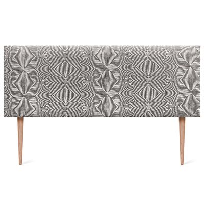 DHOME Luxury Edition Smooth Upholstered Headboard with Legs, Wall-Mounted, Sound-Absorbing, Tribal, 160 cm