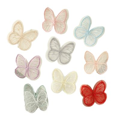 JADEWaa 10 Pcs Cartoon Butterfly Embroidered Patches