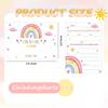 ALLY-MAGIC 12 Sets Rainbow Invitation Cards view 2