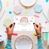 ALLY-MAGIC 12 Sets Rainbow Invitation Cards view 3
